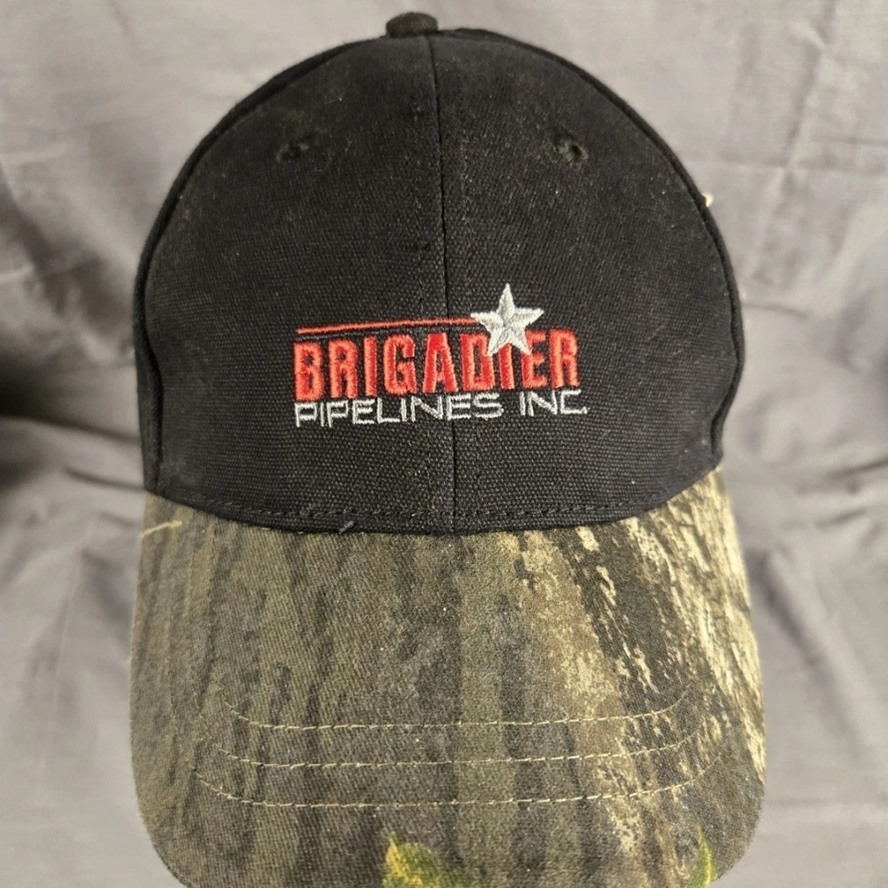 Brigadier Pipelines Black And Camo Ball Cap – Adjustable Strapback